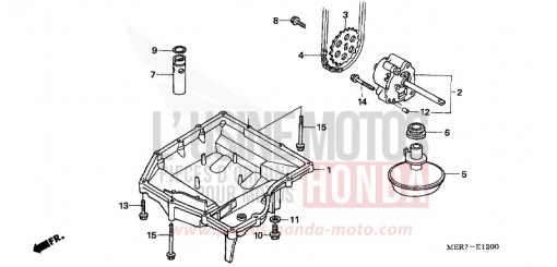 CARTER D'HUILE/POMPE A HUILE (CBF600S6/SA6/N6/NA6) CBF600NA6 de 2006